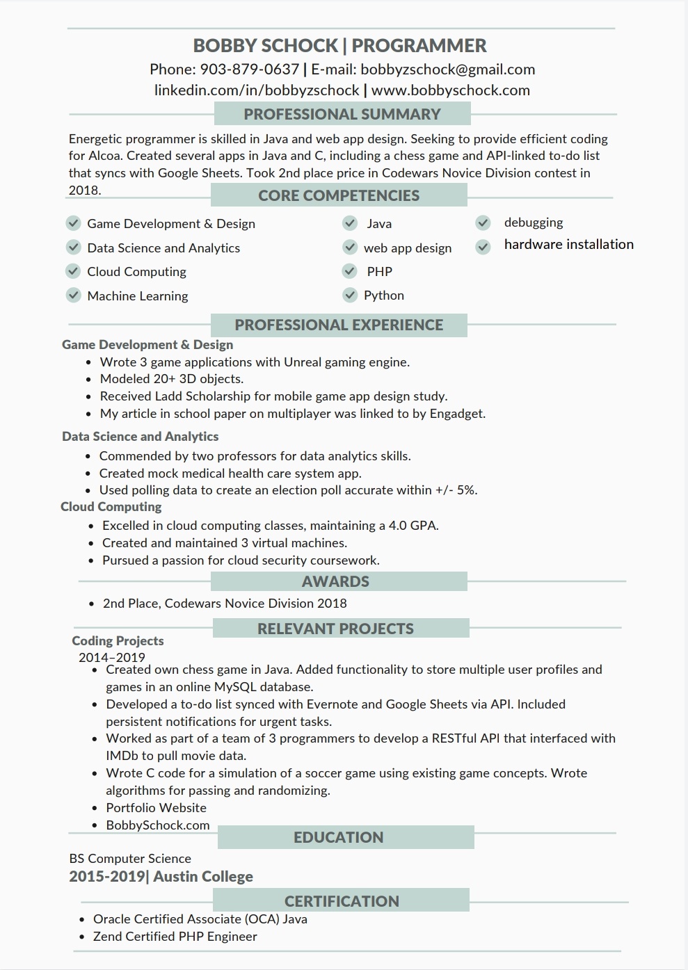 sample resume with no experience